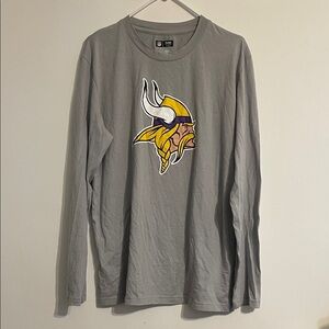 NFL Vikings Gray Long Sleeve Tee
